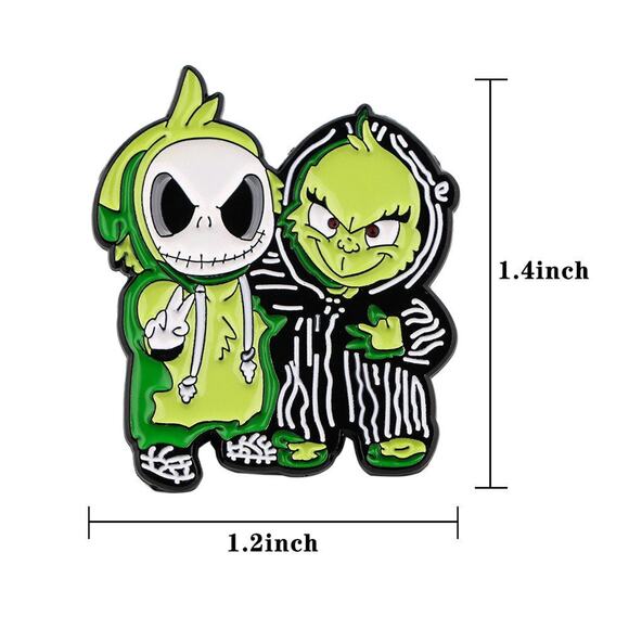 Disney Dr Seuss The Grinch Jack Christmas Halloween Enamel Pins - 361-1 - Picture 3 of 3